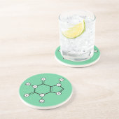 Dessous De Verre En Grès structure moléculaire de la caféine (Côté)