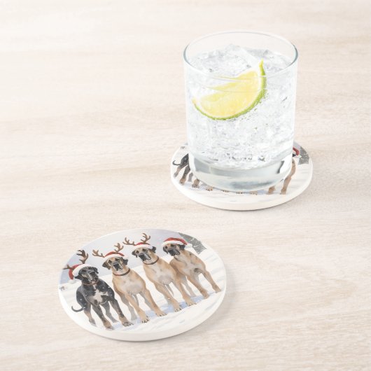 Dessous De Verre En Grès Stunning Great Dane  (Côté)