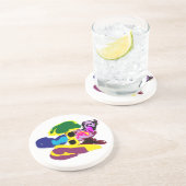 Dessous De Verre En Grès Style d'été amusant flamant rose (Côté)