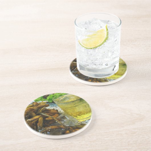 Dessous De Verre En Grès Style Edamame Thai (Côté)