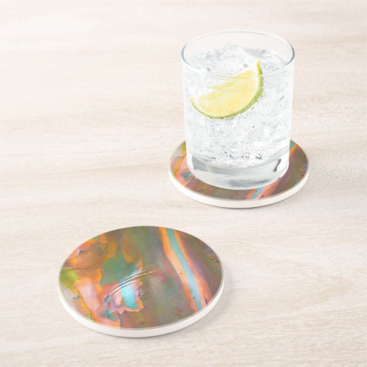 Dessous De Verre En Grès Style impressionniste Eucalyptus Bark (Côté)