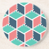 Dessous De Verre En Grès Style moderne Cube de couleur géométrique moderne (Devant)