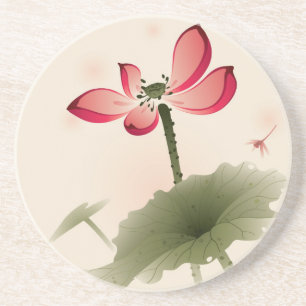 Dessous De Verre En Grès Style oriental Lotus