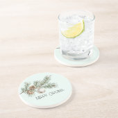 Dessous De Verre En Grès Succursale et ornement de la pinte de Noël (Côté)