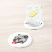 Dessous De Verre En Grès Sucette Rouge Ridicule (Côté)