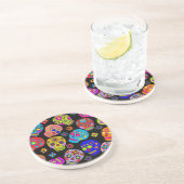 Dessous De Verre En Grès Sugar Skulls (Côté)