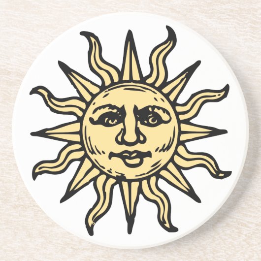 Dessous De Verre En Grès Sun font face au grès (Devant)