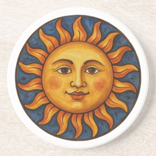 Dessous De Verre En Grès Sunface (Devant)