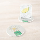 Dessous De Verre En Grès Sunflower Girl Green Dress (Côté)