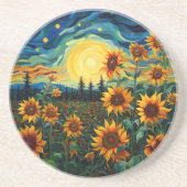 Dessous De Verre En Grès Sunflowers (Devant)