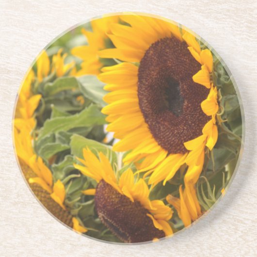 Dessous De Verre En Grès Sunflowers ! (Devant)