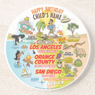 Dessous De Verre En Grès Sunny California Ediable Frosting Round