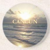 Dessous De Verre En Grès Sunrise de Cancun (Devant)