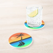 Dessous De Verre En Grès Sunset de l'île (Côté)