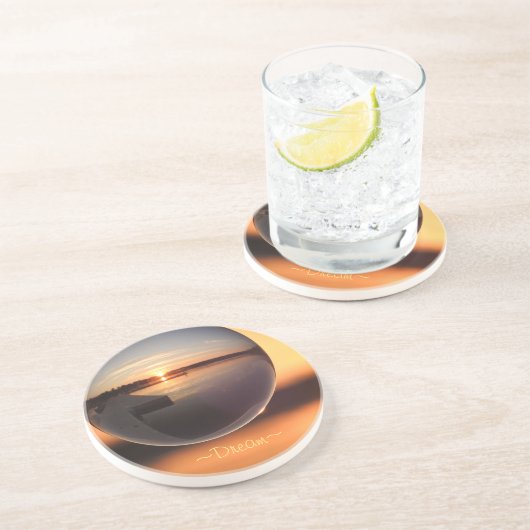 Dessous De Verre En Grès Sunset Dream Crystal Ball (Côté)