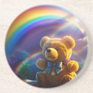 Dessous De Verre En Grès Sunshine Rainbow Teddy Bear Wonderland