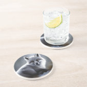 Dessous De Verre En Grès Superbe Renard Artique (Côté)