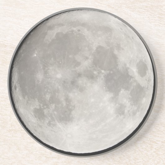 Dessous De Verre En Grès Superlune dans le ciel noir (Devant)