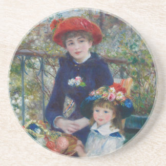 Dessous De Verre En Grès Sur la terrasse, portrait impressionniste, Renoir
