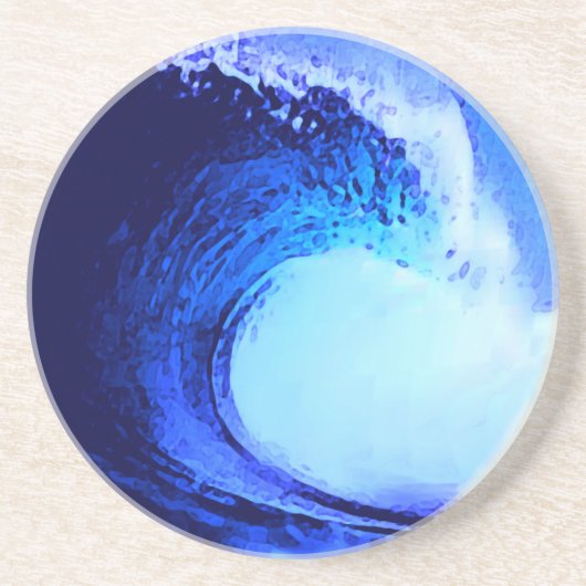Dessous De Verre En Grès surf cool bleu vague (Devant)