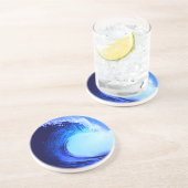 Dessous De Verre En Grès surf cool bleu vague (Côté)