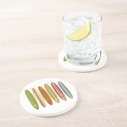 Dessous De Verre En Grès Surf de Longboard (Côté)