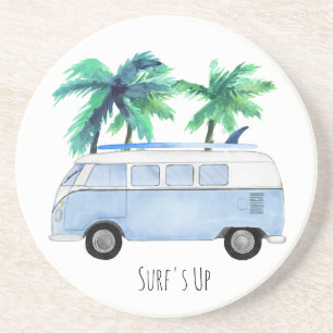 Dessous De Verre En Grès Surf Up Retro Vintage Surboards
