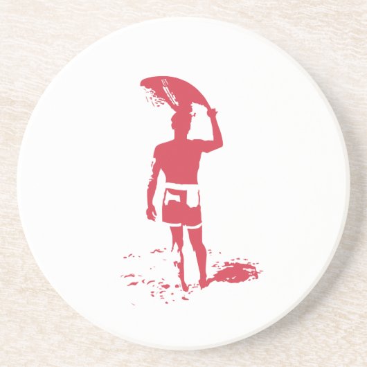 Dessous De Verre En Grès Surfer d'été (Devant)