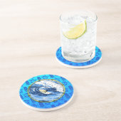 Dessous De Verre En Grès Surfer en cercle en bambou (Côté)