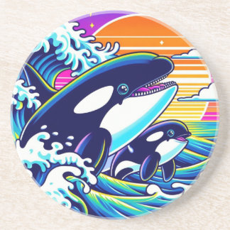 Dessous De Verre En Grès Surfer sur les vagues