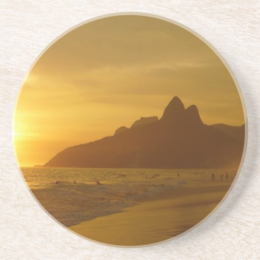 Dessous De Verre En Grès surfeurs à Sunset (Devant)