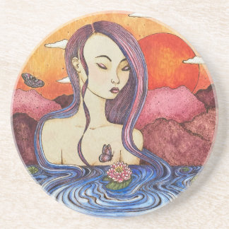 Dessous de verre en grès surreal Art