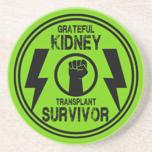 Dessous De Verre En Grès Survivant de la transplantation rénale