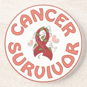 DESSOUS DE VERRE EN GRÈS SURVIVANT DU CANCER