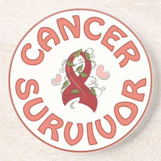 DESSOUS DE VERRE EN GRÈS SURVIVANT DU CANCER (Devant)