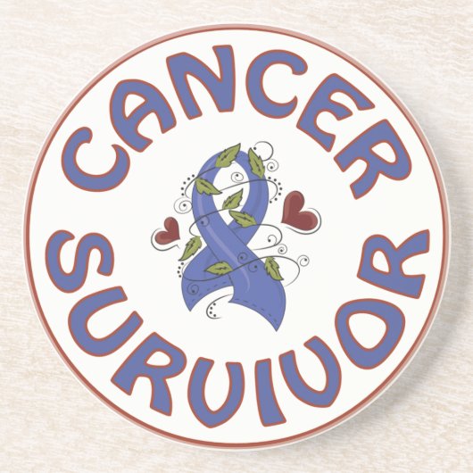 DESSOUS DE VERRE EN GRÈS SURVIVANT DU CANCER (Devant)