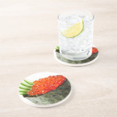 Dessous De Verre En Grès Sushi d'Ikura (oeufs de poisson saumonés) Gunkan (Côté)