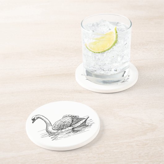 Dessous De Verre En Grès Swan (Côté)