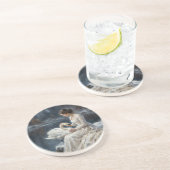 Dessous De Verre En Grès Swan Maiden Winter Lake Romance Fantasy Art (Côté)