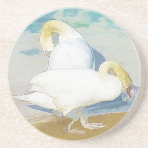 DESSOUS DE VERRE EN GRÈS SWANS