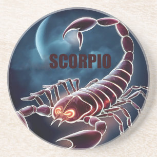 Dessous De Verre En Grès Symbole astrologique Scorpio