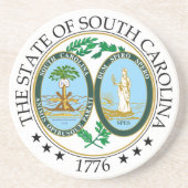 Dessous De Verre En Grès Symbole Caroline du Sud (Devant)