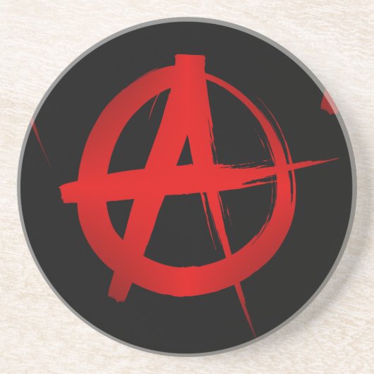 Dessous De Verre En Grès Symbole d'anarchie (Devant)