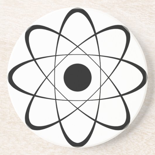 Dessous De Verre En Grès Symbole d'atome stylisé (Devant)