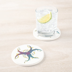 Dessous De Verre En Grès Symbole de danger de bio épissage génétique