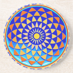 Dessous De Verre En Grès Symbole de la perfection de Mandala
