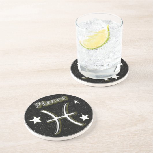 Dessous De Verre En Grès Symbole de Poissons (Côté)