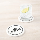 Dessous De Verre En Grès Symbole de soulèvement du poids (Côté)