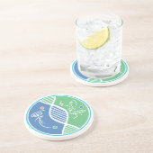 Dessous De Verre En Grès Symbole du cercle intérieur de guérison sur le Des (Côté)