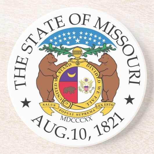 Dessous De Verre En Grès Symbole du Missouri (Devant)